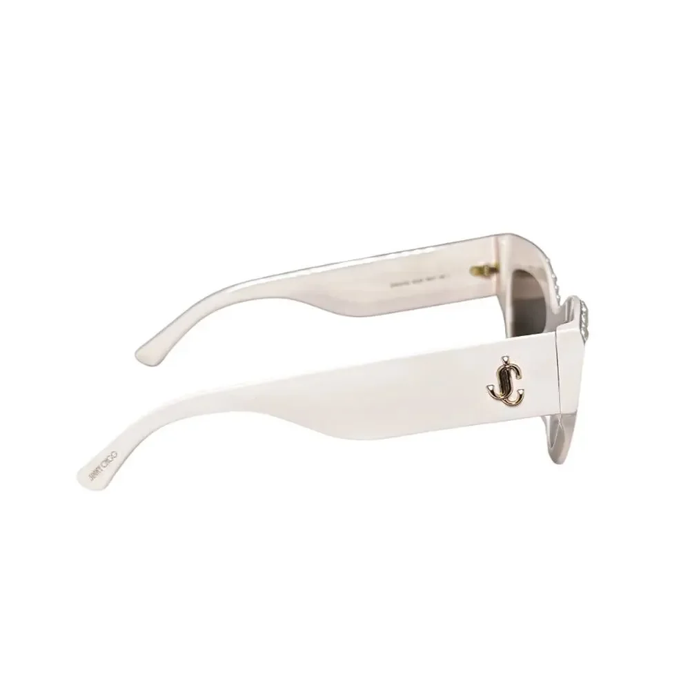 Jimmy Choo Sonja Light Pink Pearl Embellished Cat Eye Sunglasses 55-17-145